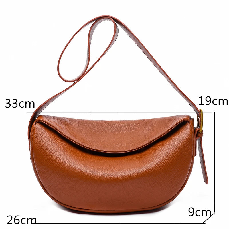 Women Soft Cowhide Shoulder Bags 100% Leather Ladies Handbags