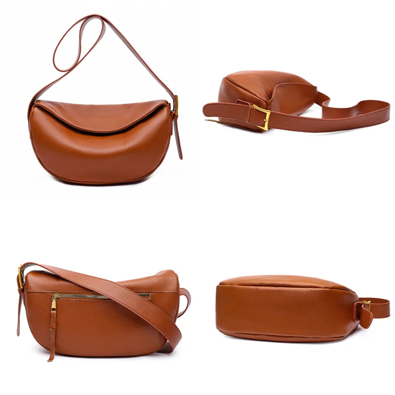 Women Soft Cowhide Shoulder Bags 100% Leather Ladies Handbags