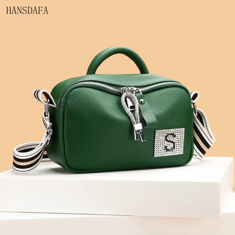 Soft Leather Shoulder Bag High Cowhide Female Messenger Bag Casual Tote