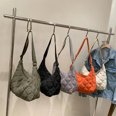 Quilted Soft Nylon Side Bags for Women