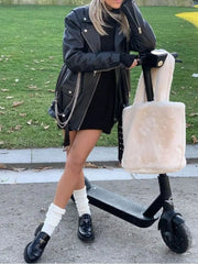 Soft Plush Hand Bag Faux Fur Shopper Bags Warm Fluffy Tote Bags