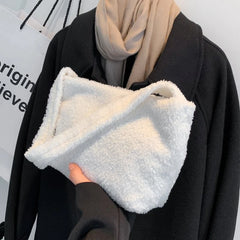 Soft Plush Shoulder Bag Hobo Winter Furry Ladies Clutch Purse Female Underarm Ha