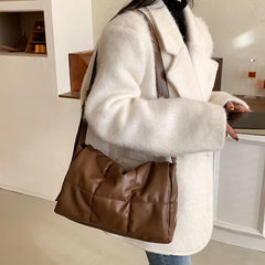Women Soft Pu Leather Shoulder Bag Crossbody Bag Large Capacity Messenger Bag