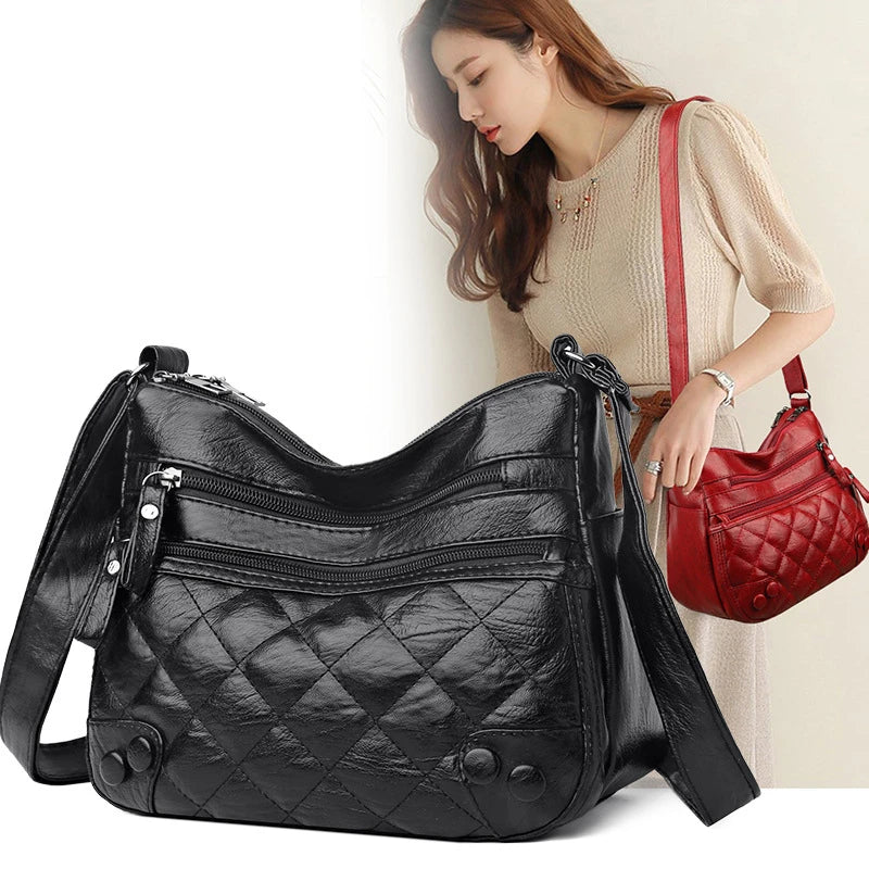 Women Shoulder Bag PU Leather Purse Messenger Crossbody Bags