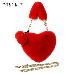 Soft Warm Plush Handbags Fluffy Underarm Bag
