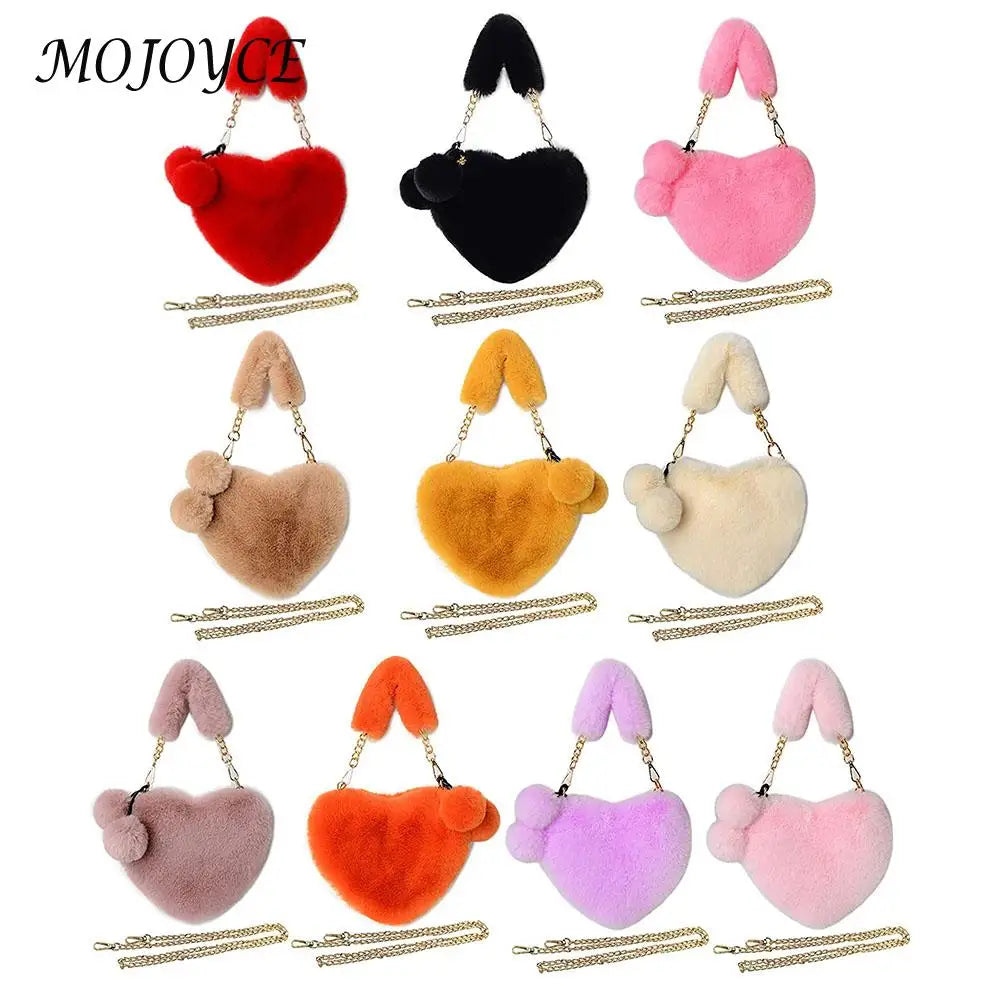Soft Warm Plush Handbags Fluffy Underarm Bag