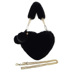 Soft Warm Plush Handbags Fluffy Underarm Bag