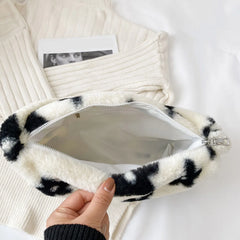 Soft Warm Plush Handbags Fluffy Mini Top-handle Bags