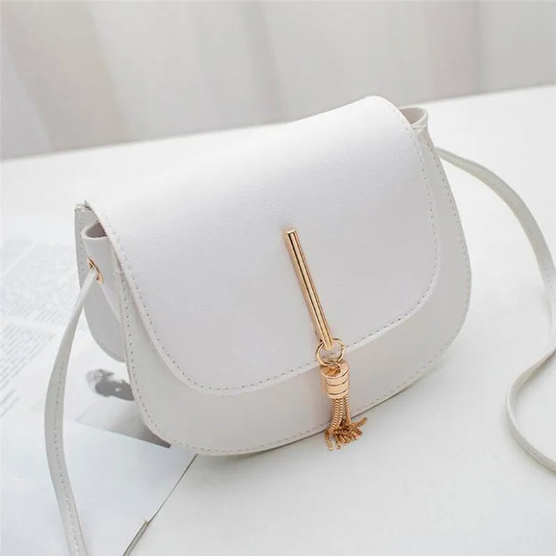 Women Mini Shoulder Bag Robot Bags PU Leather Tassel Bag For Girl
