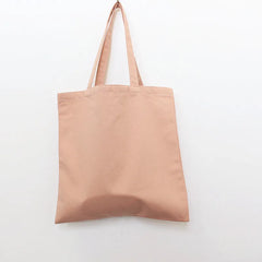 Women Solid Eco Canvas Shoulder Bag Reusable Large Handbag