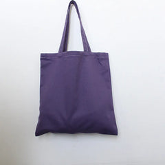 Women Solid Eco Canvas Shoulder Bag Reusable Large Handbag