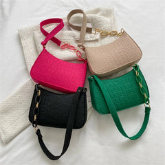 Women Solid Felt Shoulder Bag Large Capacity Girls Ladies Casual Messenger Bag