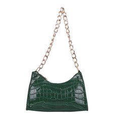 Women Solid PU Leather Handbags Totes Lady Daily Shopping Chain Shoulder Bags