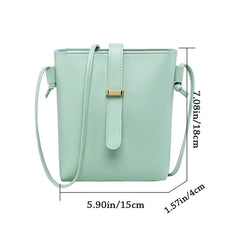 Women Solid Shoulder Bag Crossbody Messenger Bag Mini Purse Wallet Pouch