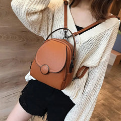 Women Mini Backpack Soft Faux Leather Handbag Satchel Bag