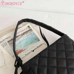 Women Solid Zipper Shoulder Bag Large Capacity Underarm Bag