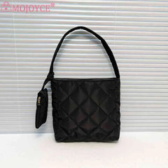 Women Solid Zipper Shoulder Bag Large Capacity Underarm Bag