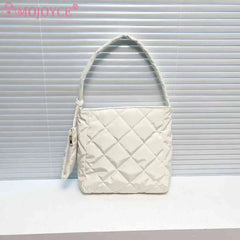 Women Solid Zipper Shoulder Bag Large Capacity Underarm Bag