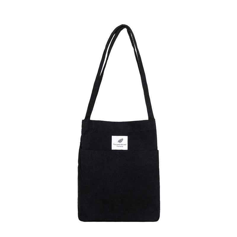Women Corduroy Shoulder Bag Tote Crossbody Handbag