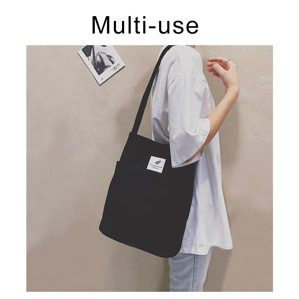 Women Corduroy Shoulder Bag Tote Crossbody Handbag
