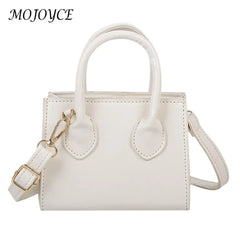 Women Solid Crossbody Handbag PU Female Travel Shoulder Top-Handle Bags