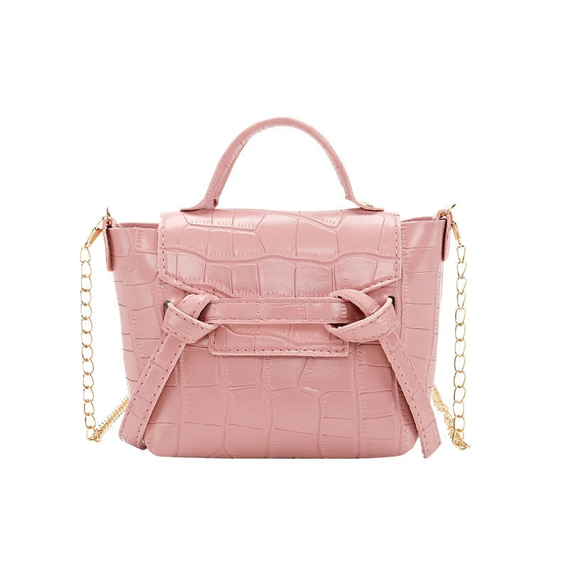 Women Solid Leather Shoulder Bag PU Leather Crossbody Handbag