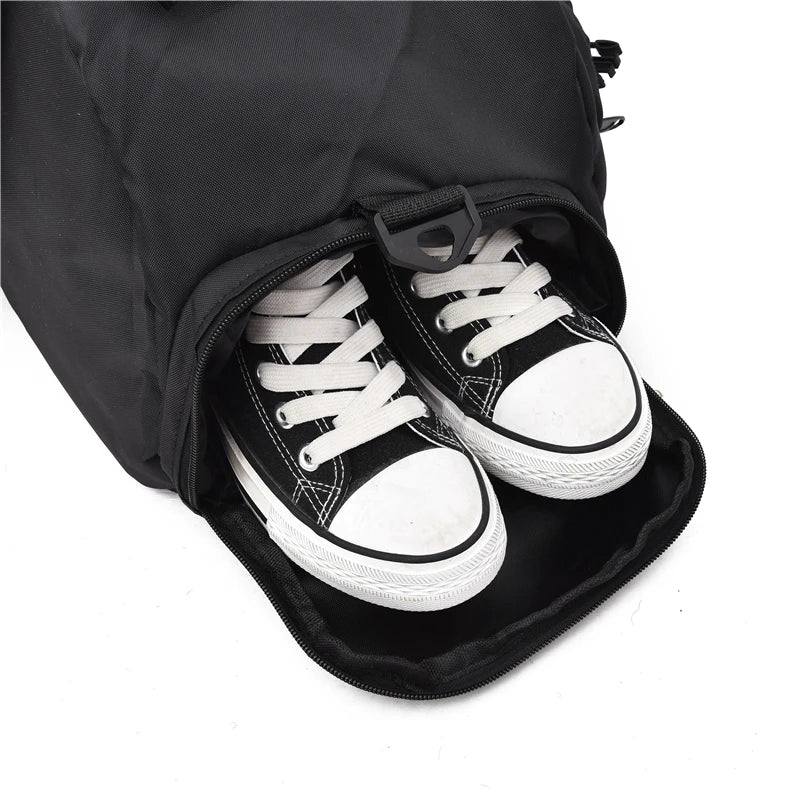 Waterproof Gym Sports Bag with Shoe Pouch Rucksack