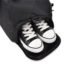 Waterproof Gym Sports Bag with Shoe Pouch Rucksack