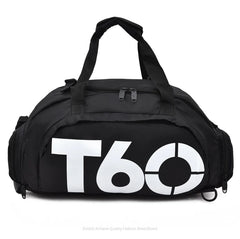Waterproof Gym Bag with Shoe Pouch Outdoor Rucksack T60