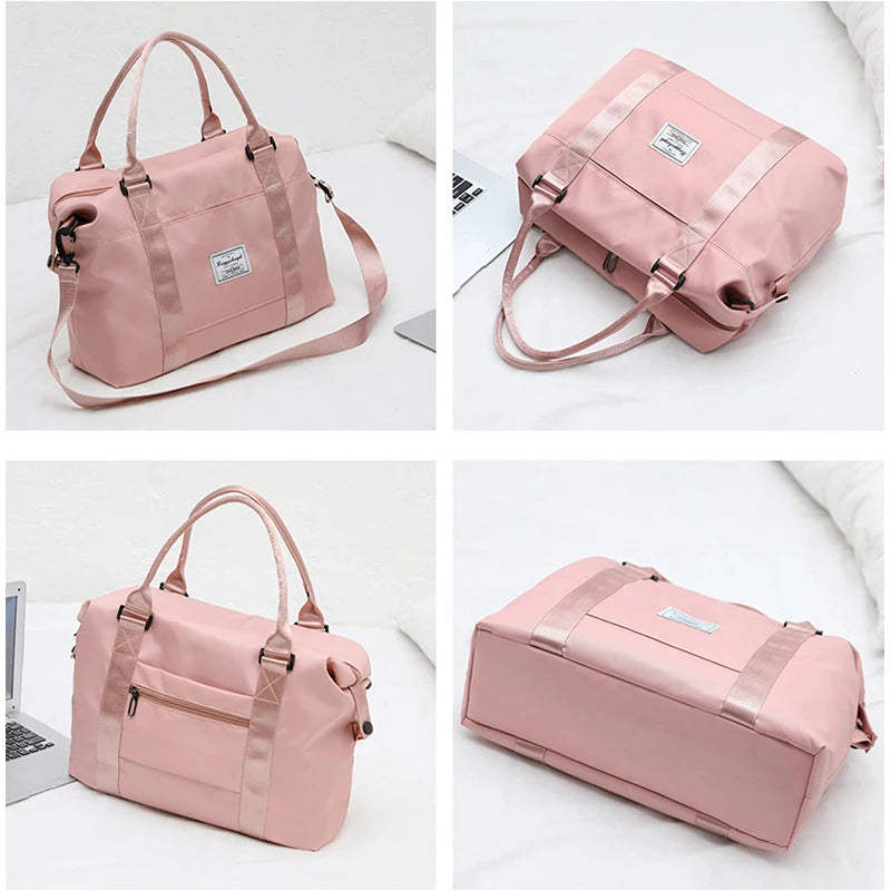 Women Sports Bag Letters Printing Shoulder Bag Large Capacity Tote Handbags