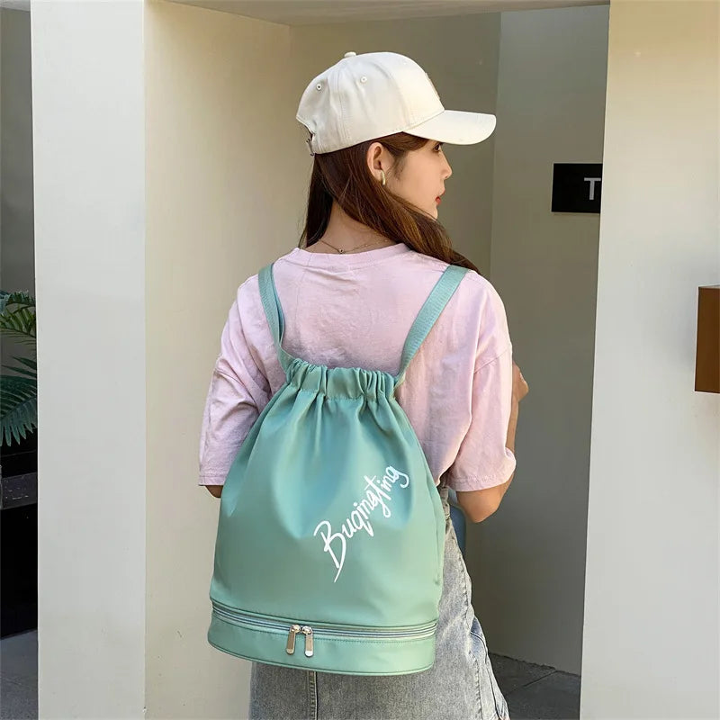 Women Sports Gym Backpack Travel Dry Wet Bag Handbag Multifunction