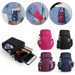 Women Sports Square Bag Mini Cellphone Pouch Crossbody Shoulder Bags