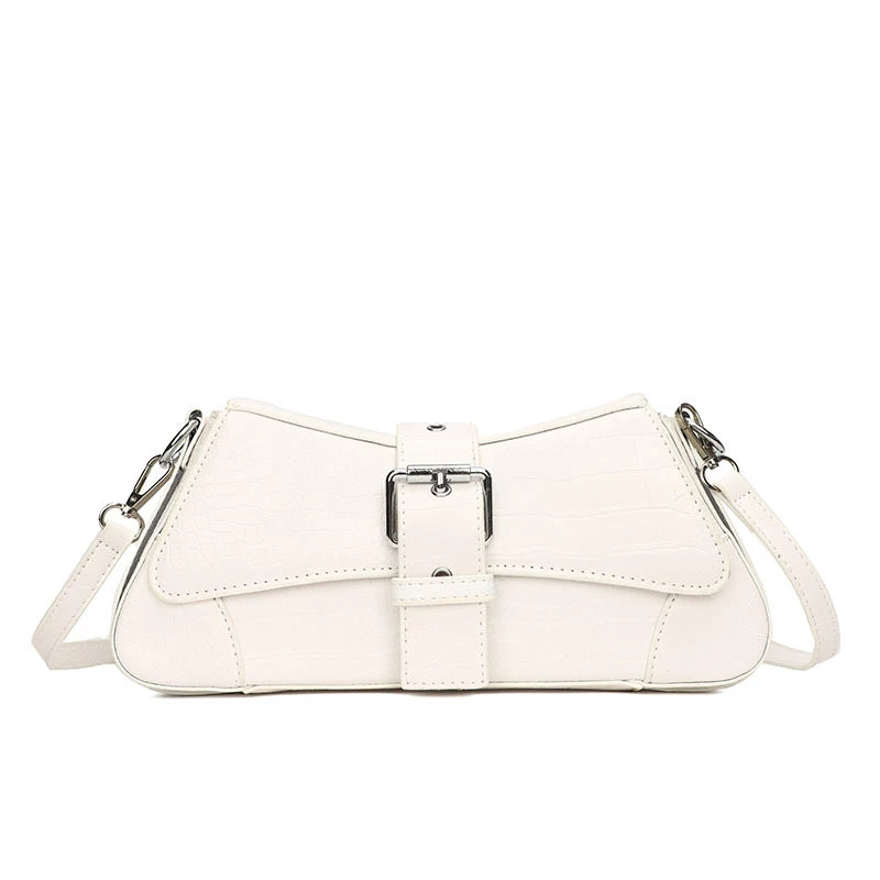Square Leather Crossbody Bag Women's Messenger Purse Handbag