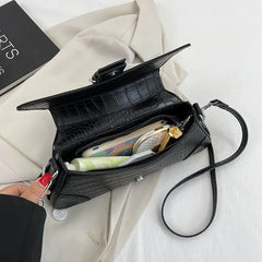 Square Leather Crossbody Bag Women's Messenger Purse Handbag
