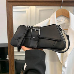 Square Leather Crossbody Bag Women's Messenger Purse Handbag