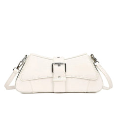 Square Leather Crossbody Bag Women's Messenger Purse Handbag