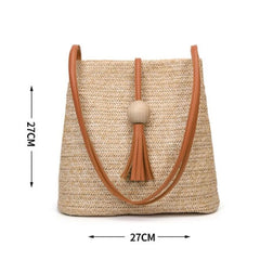 Bohemian Rattan Beach Crossbody Bag
