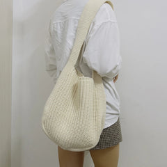Women Straw Beach Bag Large Capacity Shoulder Rattan Handbags Crossbody Bag