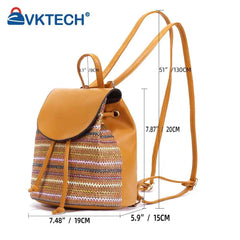 Boho Embroidery Shoulder Backpack for Women