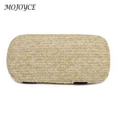 Straw Female Clutch Large Capacity Armpit Bag for Lady with Zipper