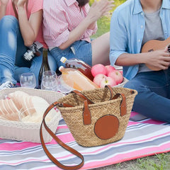 Women Straw Shoulder Bag Beach Portable Handbag Purse Hobo Casual Bohemian