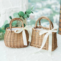 Women Straw Woven Tote Large Rattan Basket Beach Weaving Purse Handbag