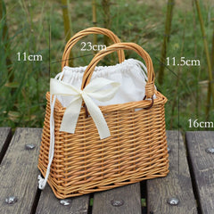 Women Straw Woven Tote Large Rattan Basket Beach Weaving Purse Handbag