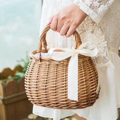 Women Straw Woven Tote Large Rattan Basket Beach Weaving Purse Handbag