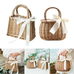 Women Straw Woven Tote Large Rattan Basket Beach Weaving Purse Handbag