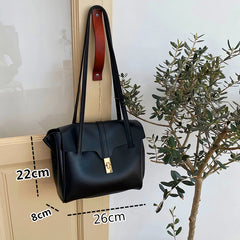 Women Stylish Soft Leather Flap Tote Bag Top PU Leather Shoulder Crossbody Bags