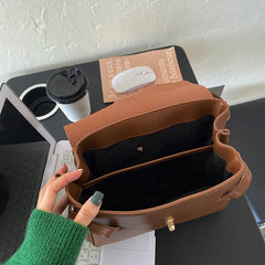 Women Stylish Soft Leather Flap Tote Bag Top PU Leather Shoulder Crossbody Bags