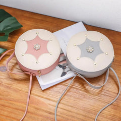 Women Rhinestone Round Shoulder Bag Handbag Crossbody Pouch