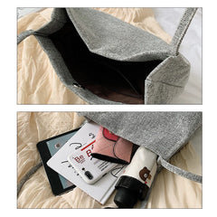 Women Flax Beach Shoulder Bag Large Capacity Totes