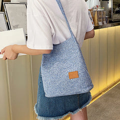 Women Linen Beach Bag Large Capacity Shoulder Tote Casual Travel Shopping